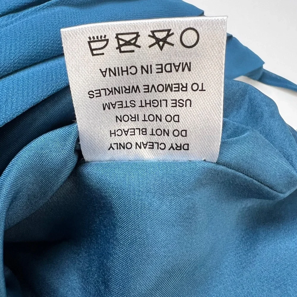 NWT - AZAZIE Raychelle Sz A18 Ink Blue Chiffon Bridesmaid Dress - Picture 15 of 15